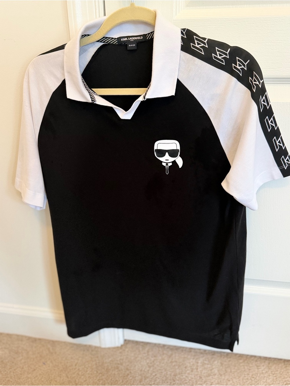 Karl Lagerfeld Black & White Polo Shirt